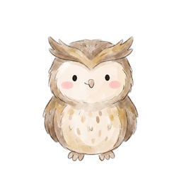 A well-read watercolor owl
